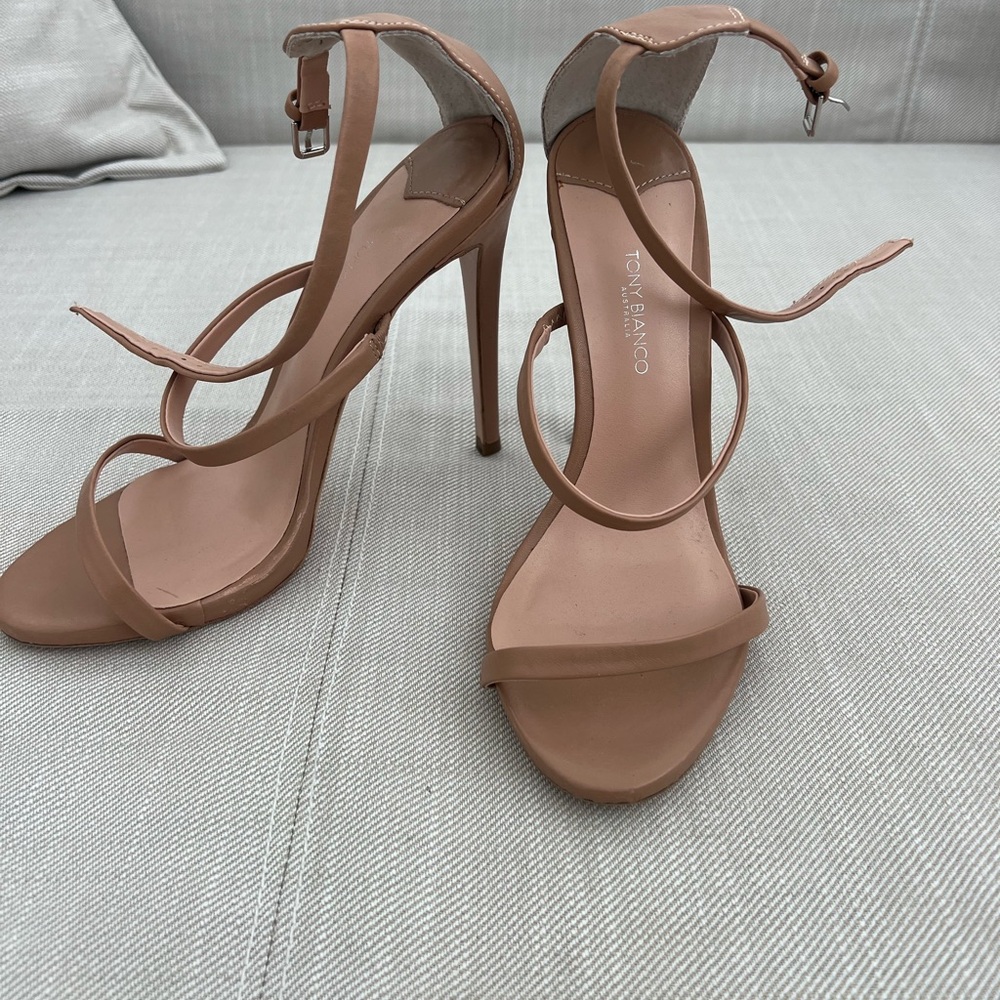 Tony Bianco Brown Strappy Heels